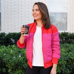 Summersalt M Reversible Puffer Jacket | Pink & Red